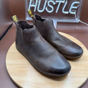 Dr Martens Katya Chelsea Ankle Bootie Pull On Brown Leather Womens Size 7